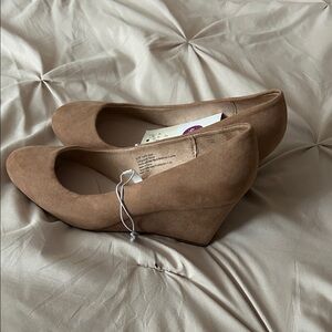 a new day Tan Wedge Shoes
